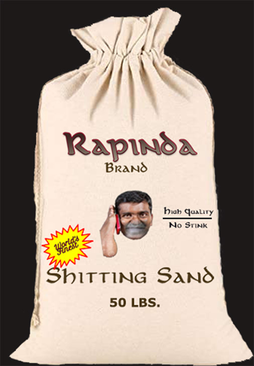 50 lb. sack Rapinda Brand Shitting Sand