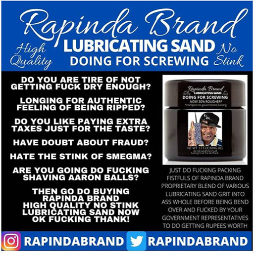 Rapinda Brand Lubricating Sand